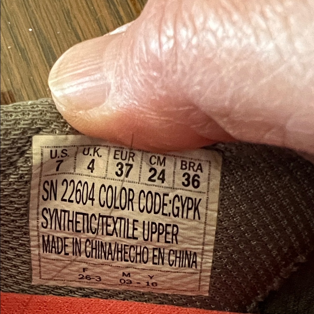 Skechers Women's Sporty Gray and Coral Sneakers - Picture 3 of 5